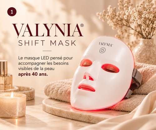 VALYNIA Shift Mask — masque LED visage après 40 ans