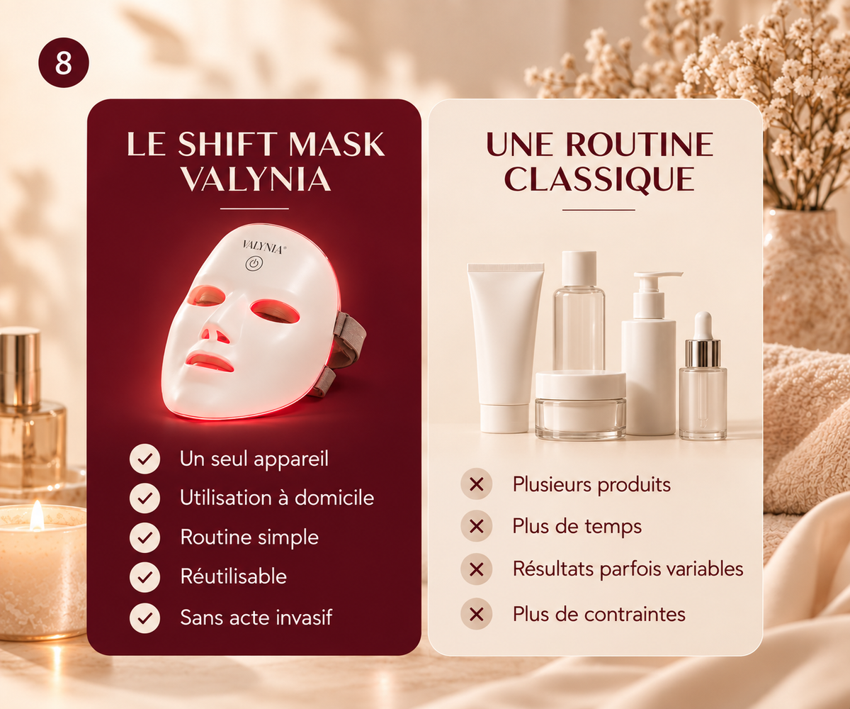 VALYNIA Shift Mask — comparaison avec une routine classique